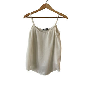 Bik Bok Women's Size S Camisole Cami Tank Top Semi Sheer Sleeveless Ivory